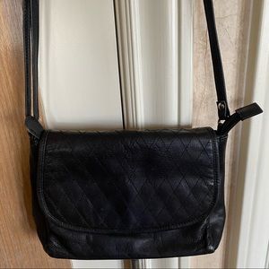 Black Leather Crossbody Purse